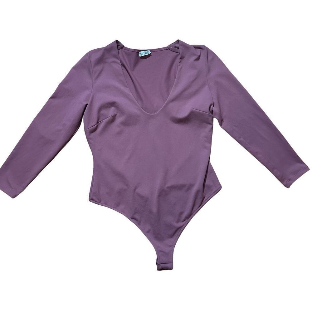 Free People Intimately Free Duo Close Call Bodysuit in Mauve Size M